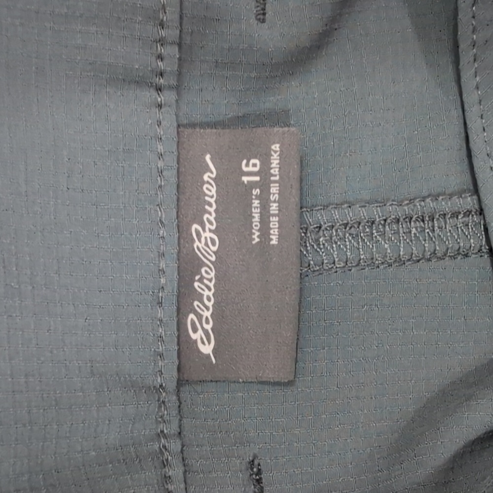 Eddie Bauer Stretch Ripstop Crop Pants, Capri, Gray, Women's 16 - Picture 12 of 13